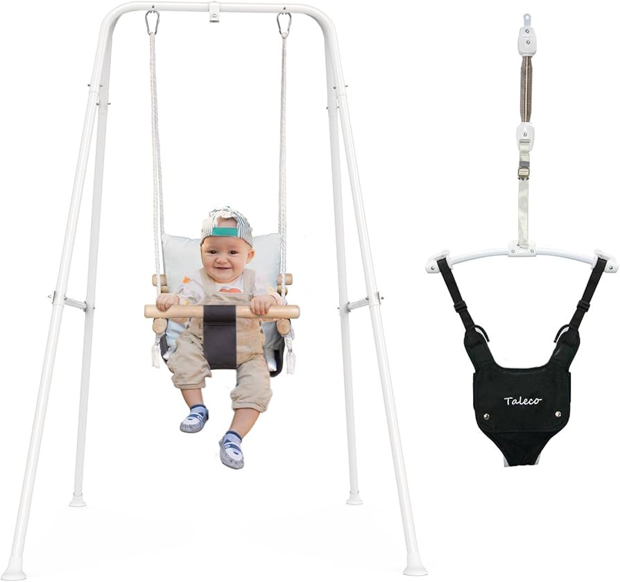 2 in 1 Baby Jumper with Toddler Swing, Baby Jumpers and Bouncers,Indoor Outdoor Toddler Swing Set... | Amazon (US)