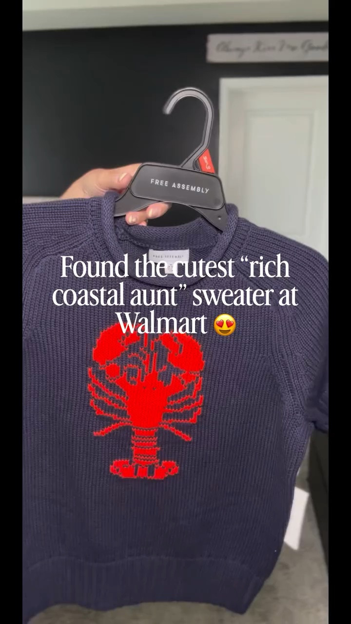 Okayyyy Walmart 👏 This lobster sweater immediately gave me Nantucket/coastal summer vibes 🦞⚓️

The knit feels so cute for chilly beach nights, boat days, or pretending you summer in Nantucket even if you’re just running errands 😜 Paired it with denim and instantly felt pulled together.

Buyer POV: novelty sweaters can go cheesy FAST… but this one feels classic, preppy, and fun ❤️💙

Would you wear the lobster sweater?! 🦞👇

#reel #explore @christina_with_love_