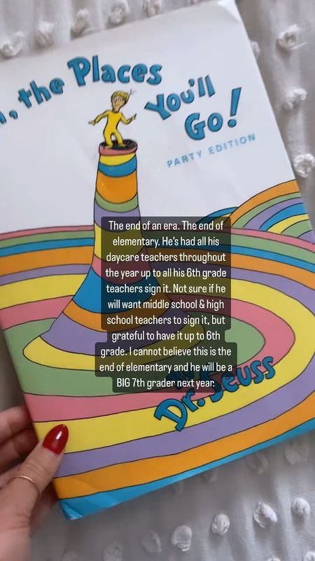 Get all the teachers to sign this book for tour kid. Book. Graduation gift. 

#LTKVideo