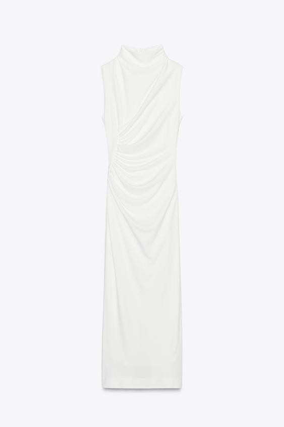 DRAPED MIDI DRESS | Zara US