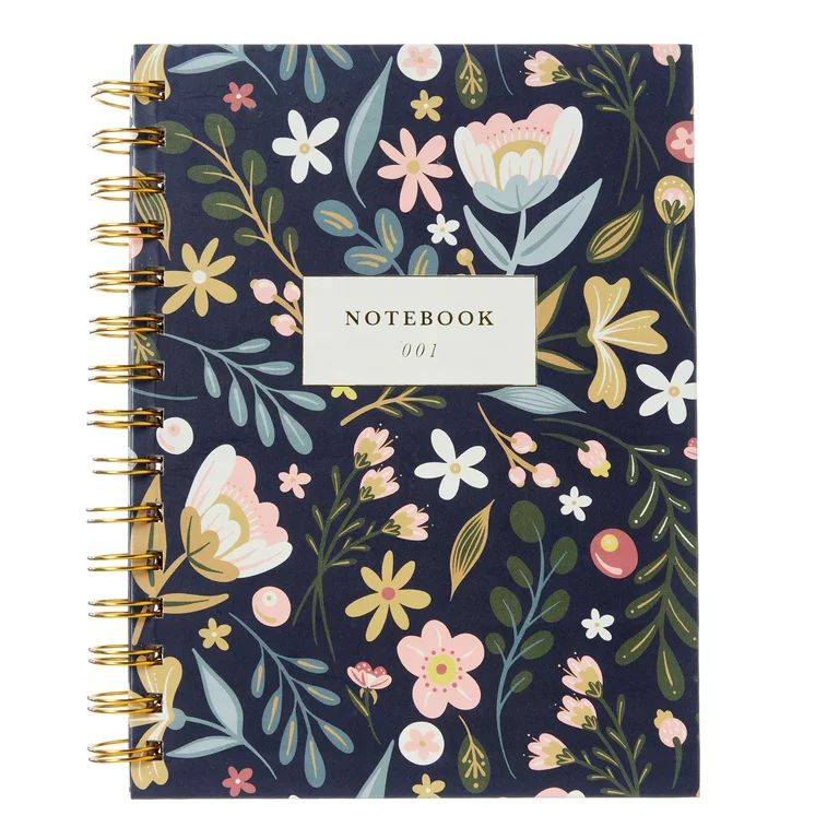 Pen+Gear 6. 4x8 Hardcover Journal, Floral,Includes Sticker Sheet and Heavy-Duty Pocket | Walmart (US)