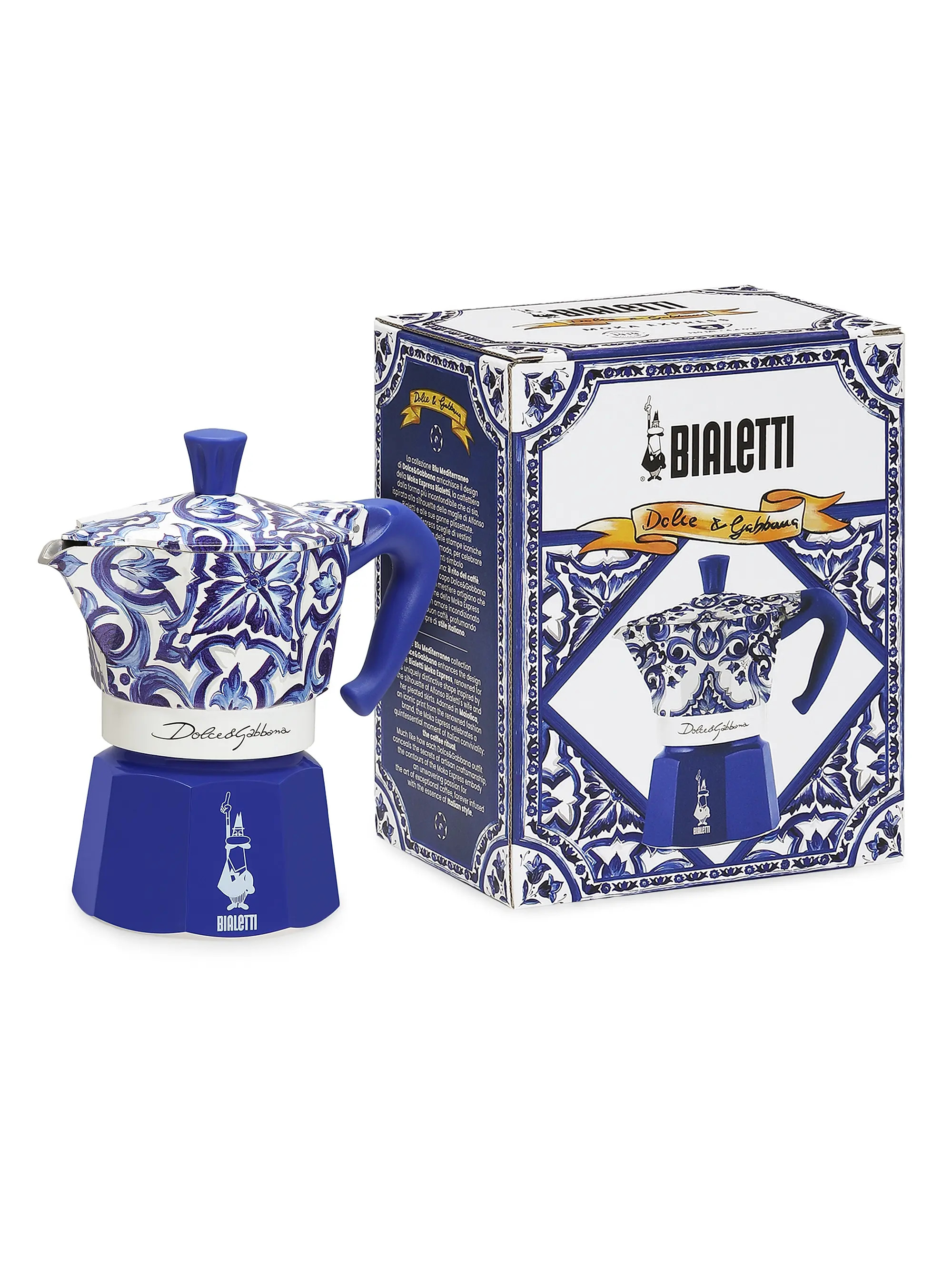 Dolce&Gabbana x Bialetti Blue Mediterraneo 3-Cup Moka Machine | Saks Fifth Avenue