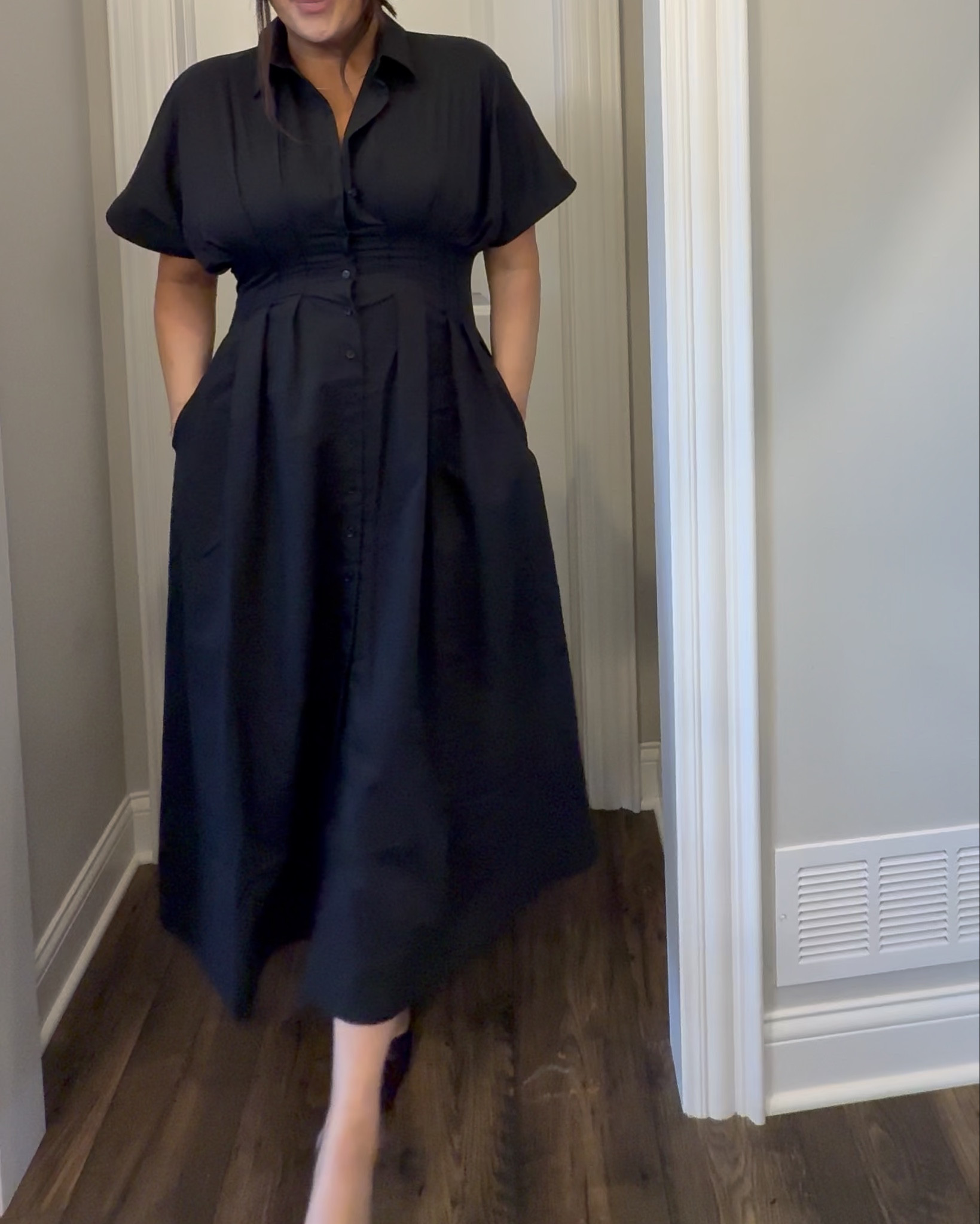 My favorite dress for work and for dates in black and in stripe. Usually sells out during a sale. I’m in large in black and xl in stripes. I would say it runs true to size. Comes in plus too! 

#anthropartner

#LTKSaleAlert #LTKHoliday #LTKMidsize