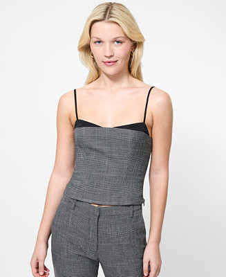 Women's Owen Plaid Suiting Corset Top | Macy's