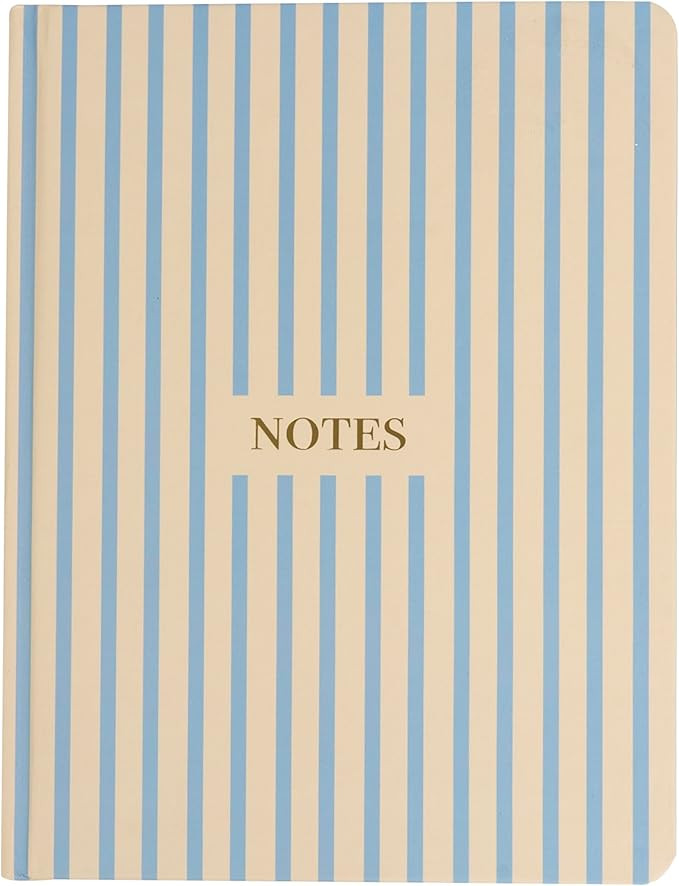 Pearhead Hardcover Journal Notebook 6x8 – Cream & Blue Stripe College-Ruled Writing Journal, 20... | Amazon (US)