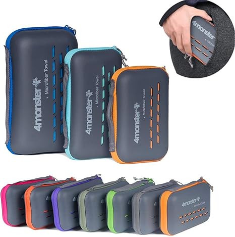 4Monster Camping Towels Super Absorbent, Fast Drying Microfiber Travel Towel, Quick Dry Ultra Sof... | Amazon (US)