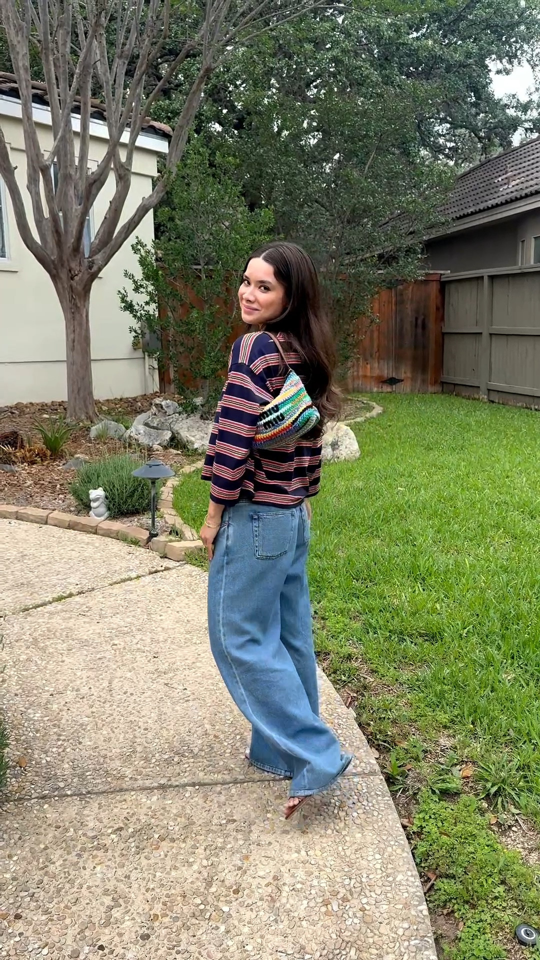 perf transitional outfit 

still here jeans, cool jeans, petite fashion, petite denim, miu miu crochet, miu miu rainbow bag, baggy denim

#LTKPetite #LTKootd