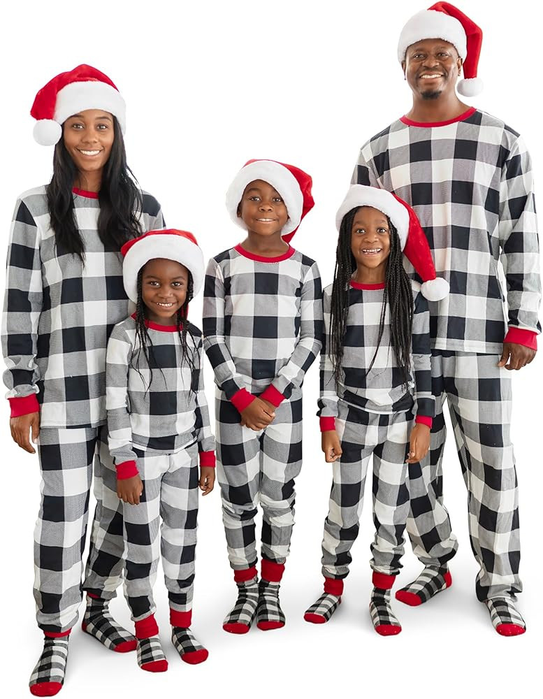 The Children's Place Baby Family Matching, Plaid Thermal Pajamas Sets | Amazon (US)