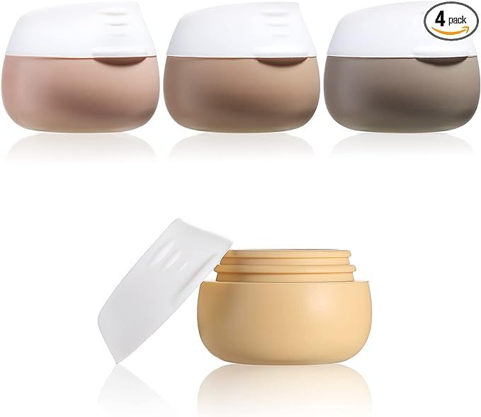 TSA Approved Travel Size Containers for Toiletries, Gemice Silicone Jars, Leak-proof Travel Acces... | Amazon (US)