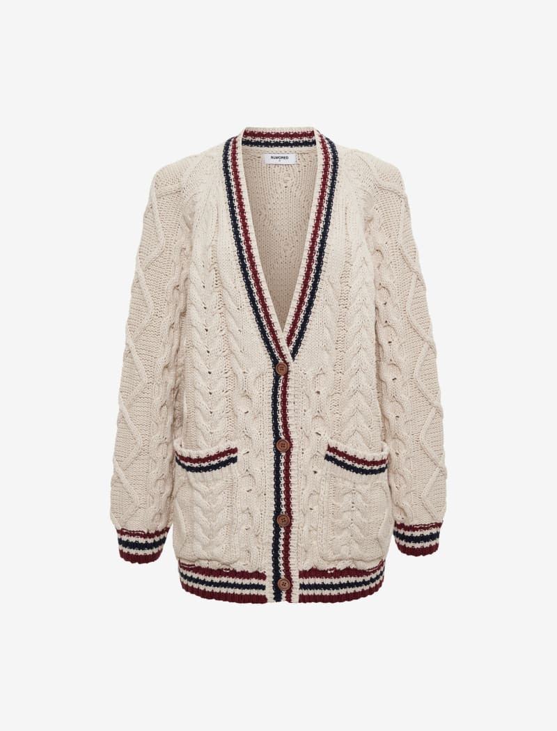 Alumni Cardigan | Cream | Rumored