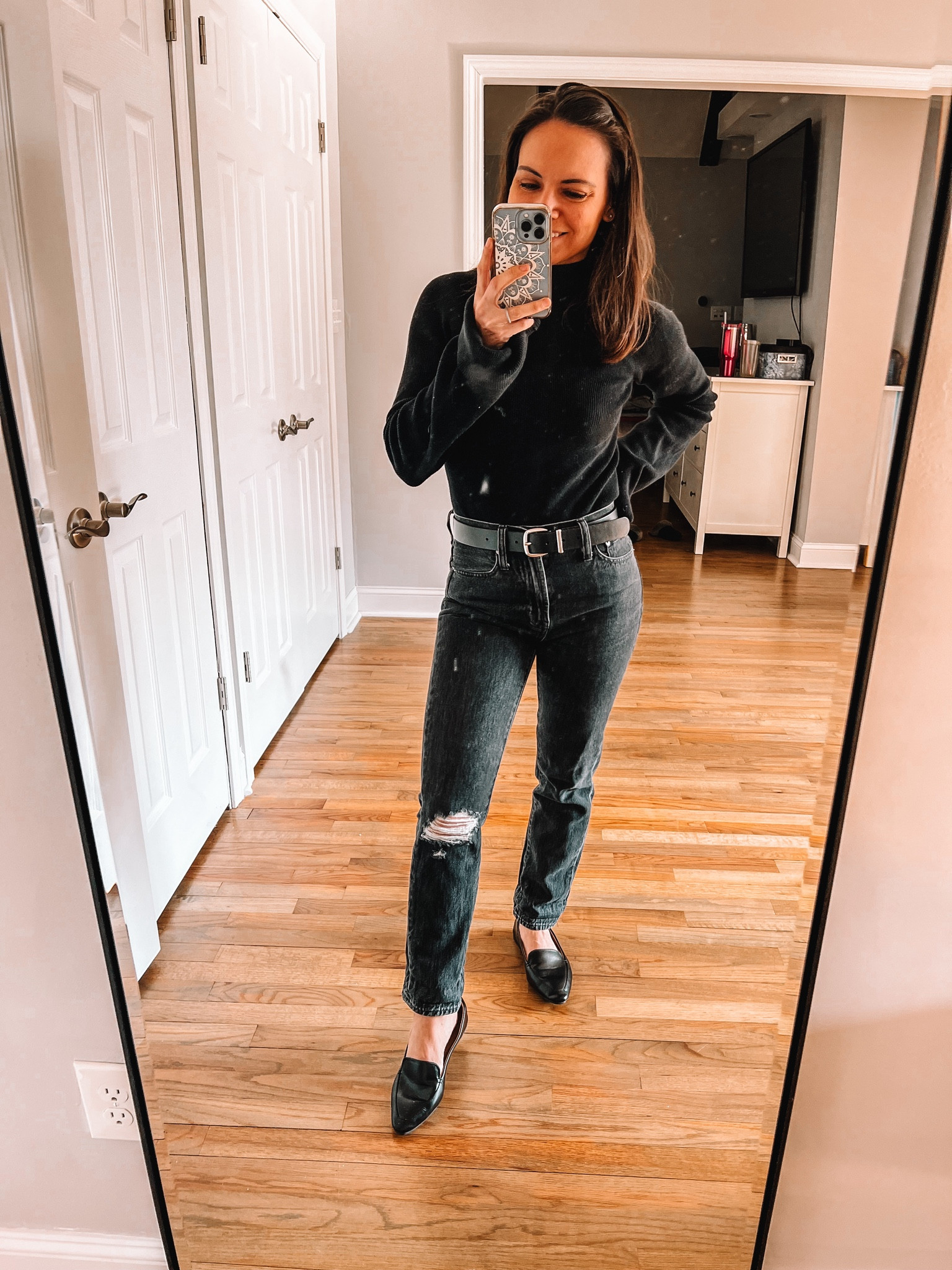 Feb fit recap: body suit, sweater, mom jeans & flats 

#LTKover40 #LTKfindsunder50 #LTKSeasonal