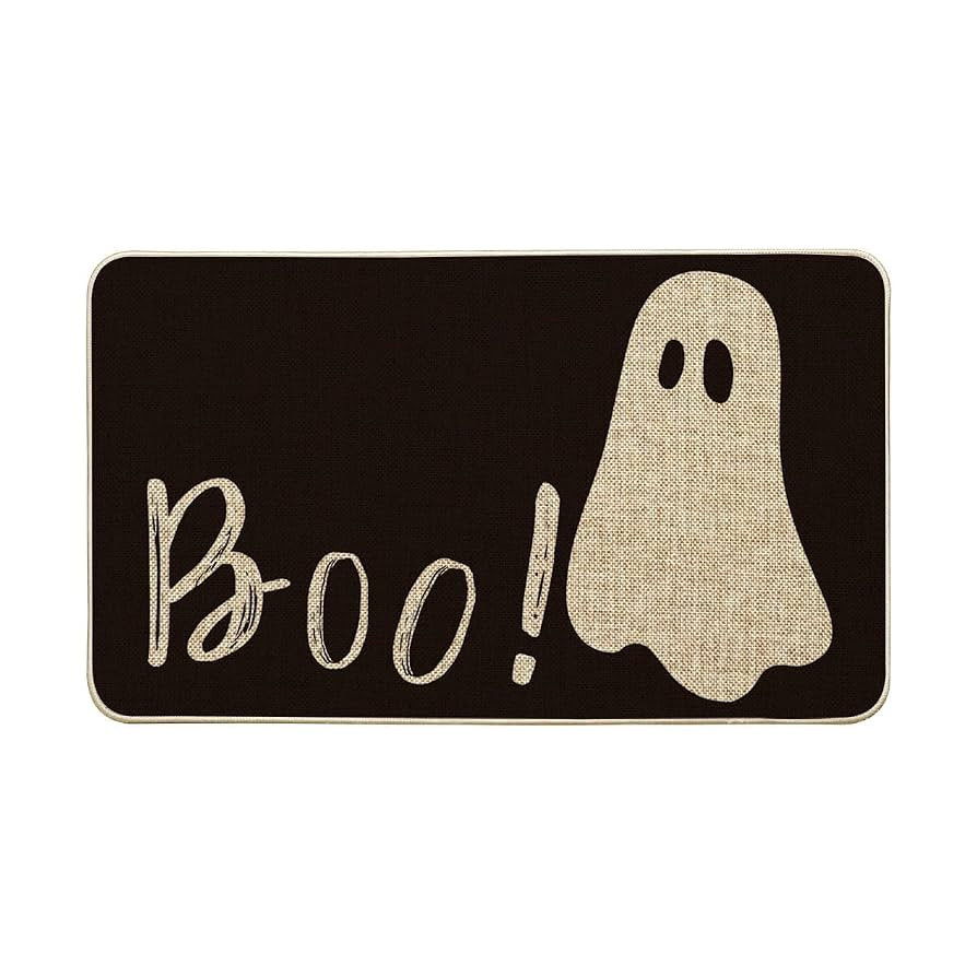 Artoid Mode Ghost Boo Decorative Doormat, Seasonal Fall Halloween Holiday Low-Profile Floor Mat S... | Amazon (US)