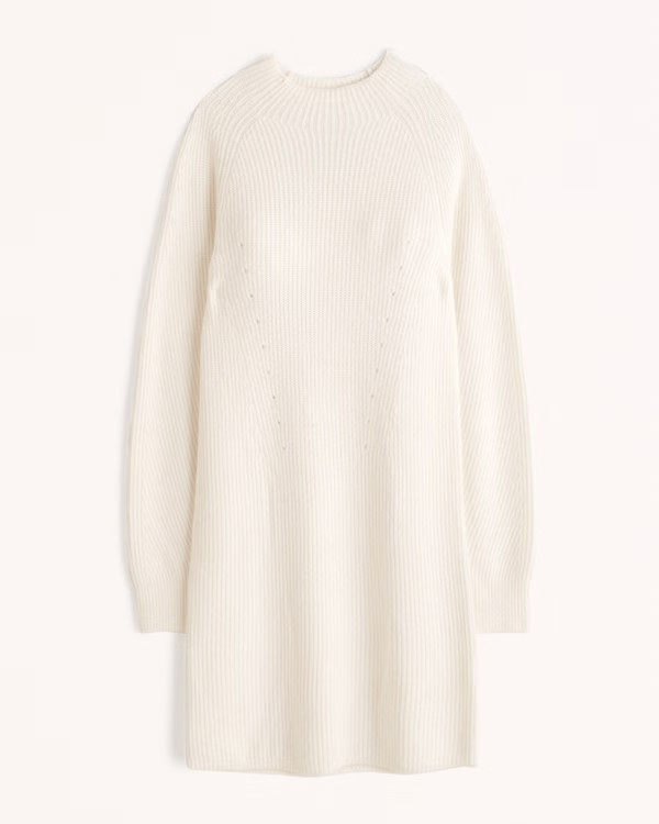 Long-Sleeve Mockneck Mini Sweater Dress | Abercrombie & Fitch (US)