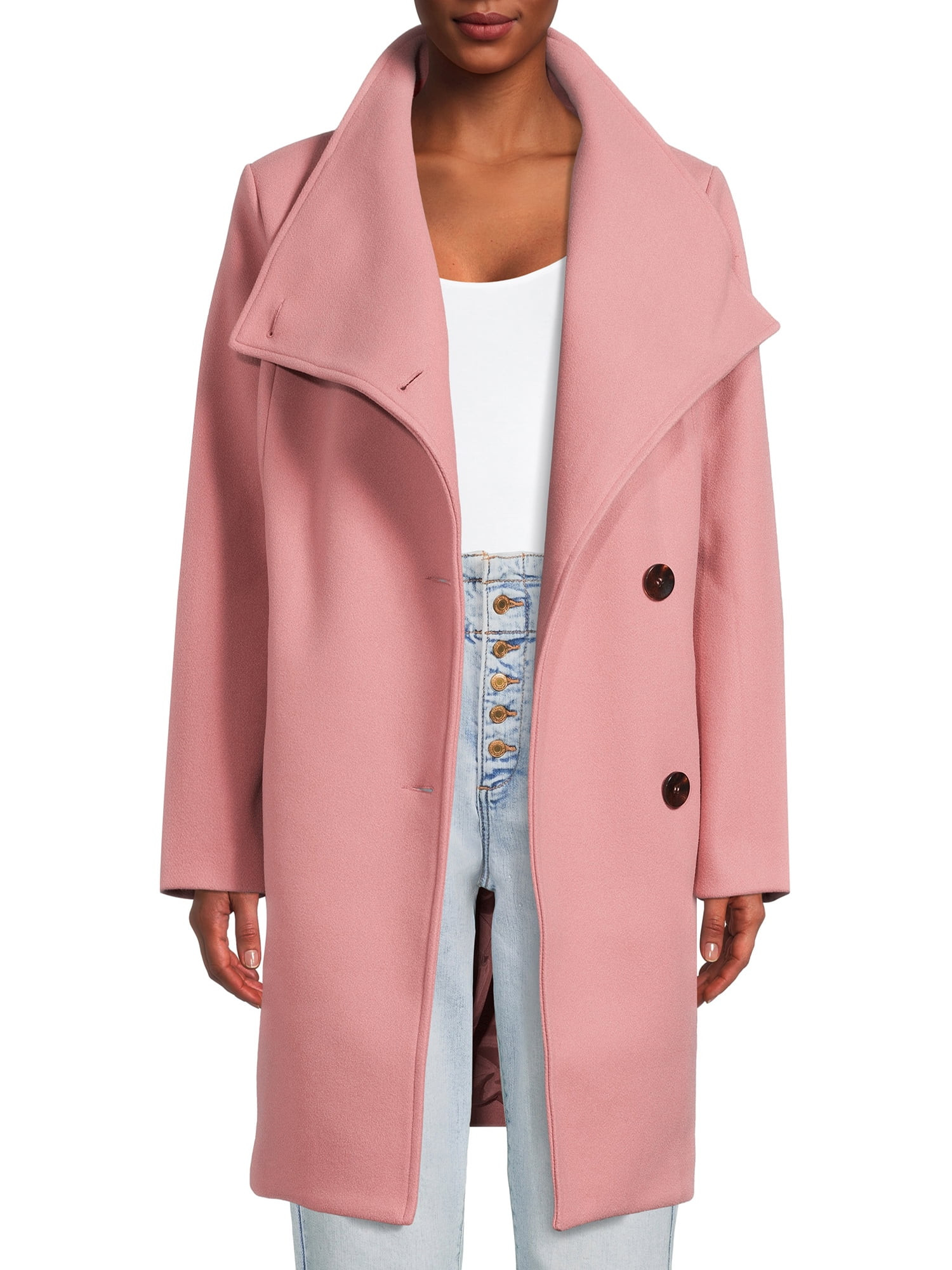 Mark Alan Women's Asymmetrical Belted Wrap Coat | Walmart (US)