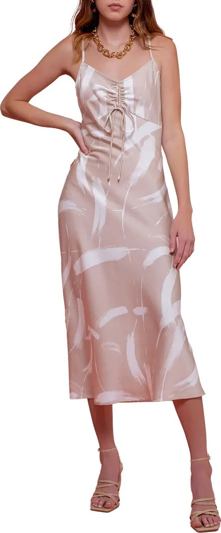 Brushstroke Satin Midi Dress | Nordstrom Rack