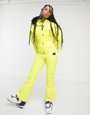 ASOS 4505 ski hooded ski suit in acid yellow | ASOS | ASOS US