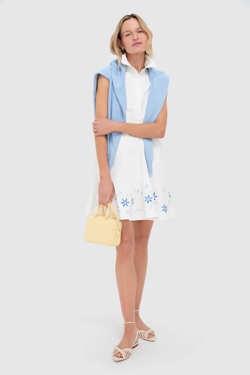 White Embroidery Sleeveless Callahan Dress | Tuckernuck (US)