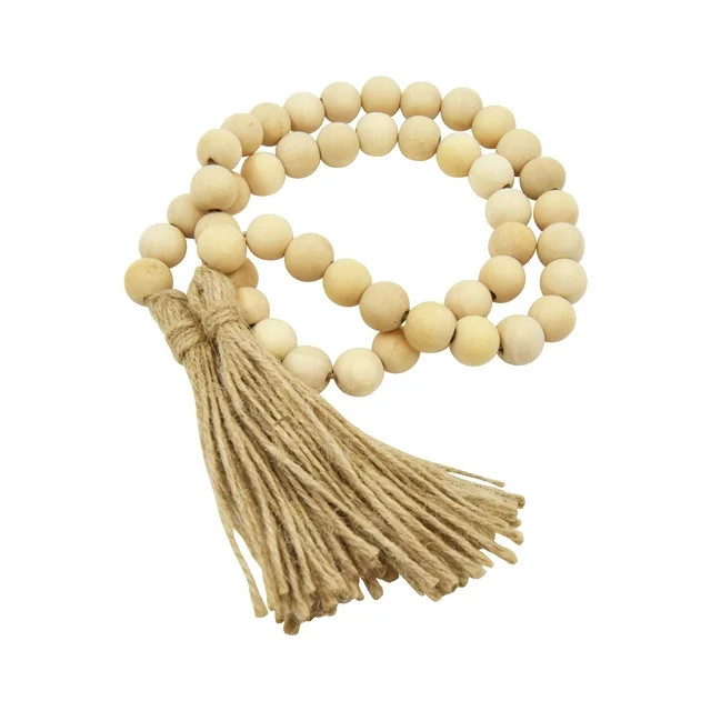 Fall, 36-in Beaded Garland, Wood, Jute Color, Harvest Decor, Party Favors, Thanksgiving, Way to C... | Walmart (US)