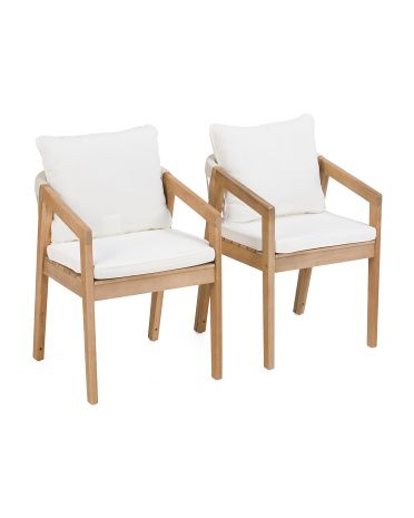 Set Of 2 Outdoor Arm Chairs | TJ Maxx