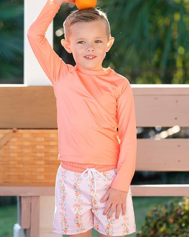 Orange Delight Swim Trunks | Smockingbird Kids