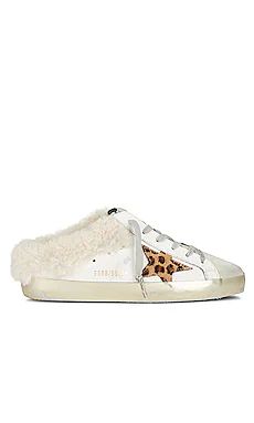 Golden Goose Sabot Star Sneaker in White, Ice, Beige, & Brown Leopard from Revolve.com | Revolve Clothing (Global)
