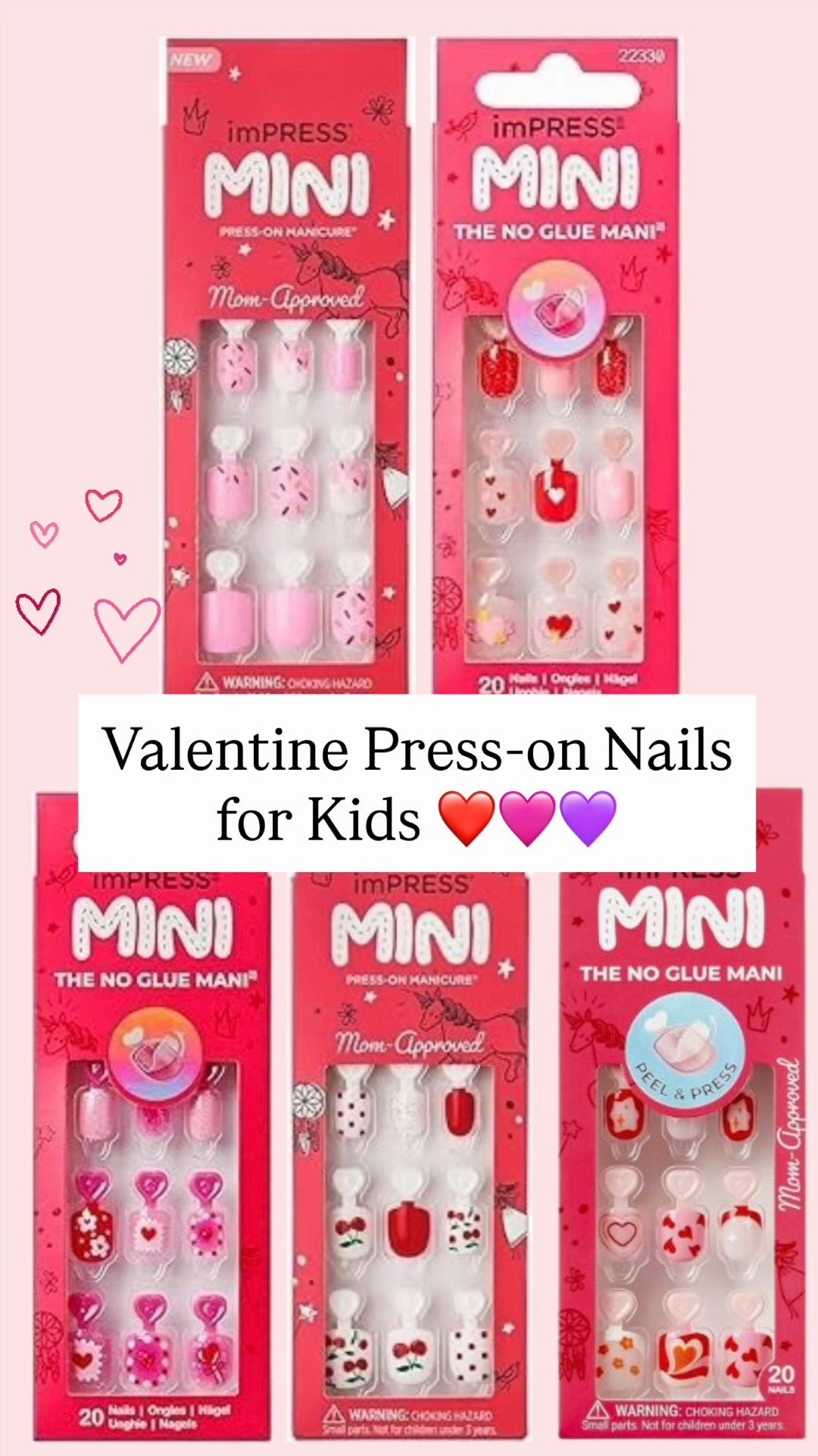 Valentine Press-on Nails for Kids ❤️💜🩷

#LTKBeauty