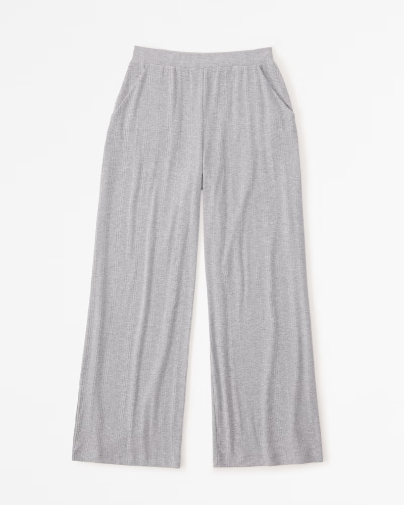 Women's Cozy Rib Wide Leg Sleep Pant | Women's Intimates & Sleepwear | Abercrombie.com | Abercrombie & Fitch (US)