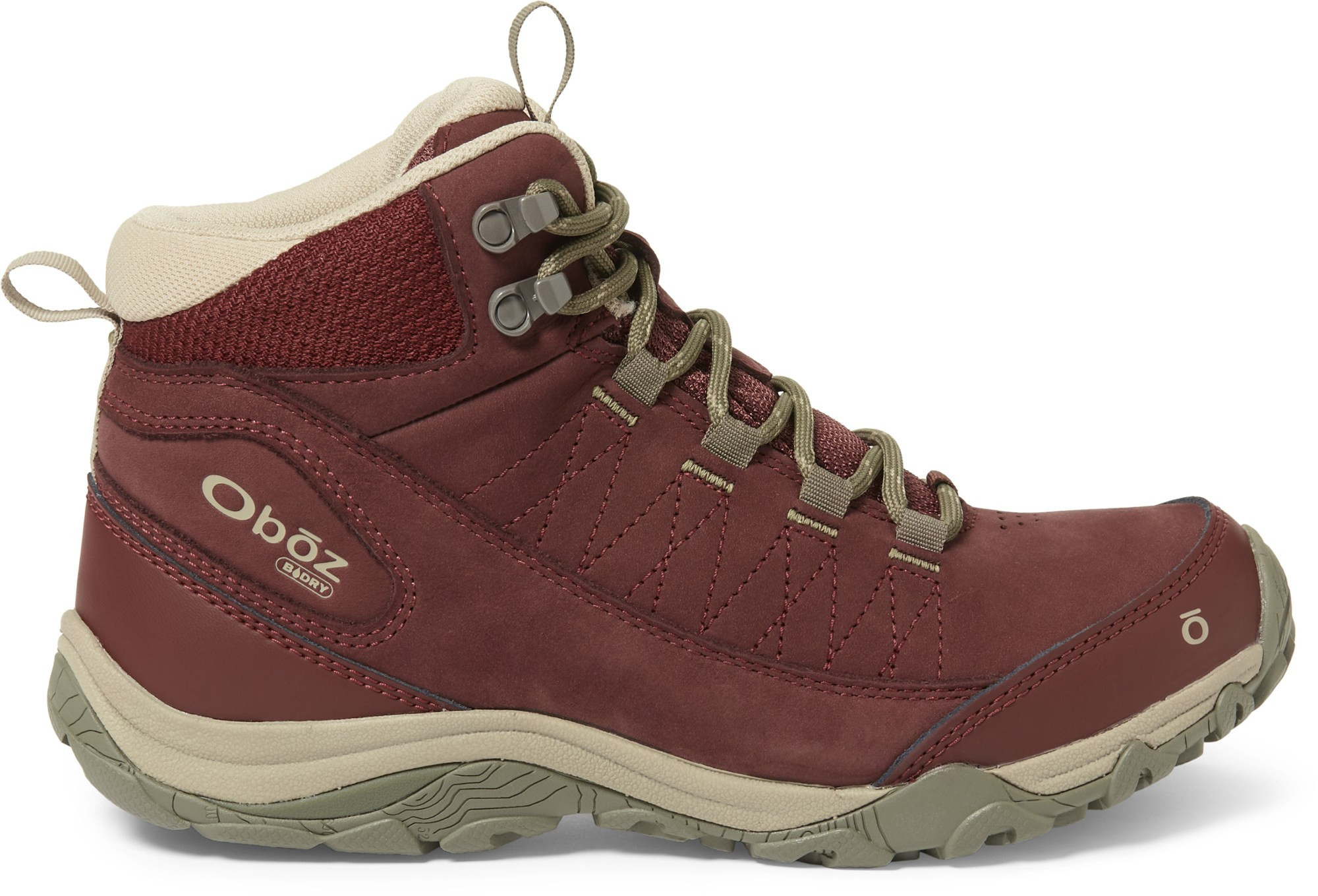 Oboz Women's Ousel Mid Waterproof Hiking Boots Red 8.5 | REI