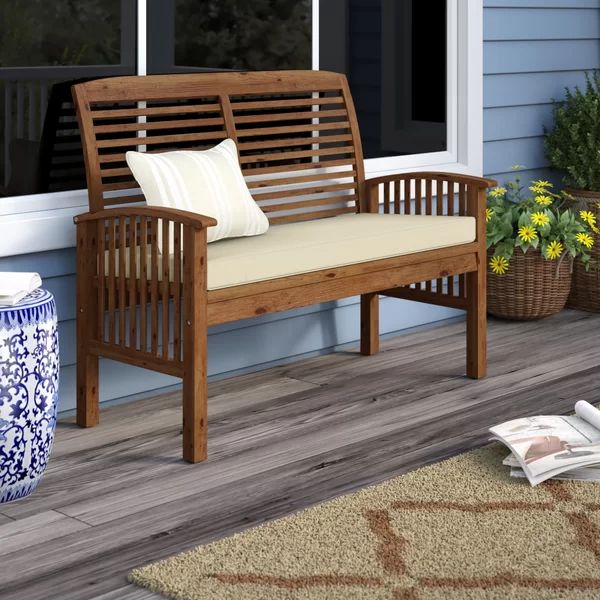 Anje 48'' Wide Outdoor Loveseat with Cushions | Wayfair North America