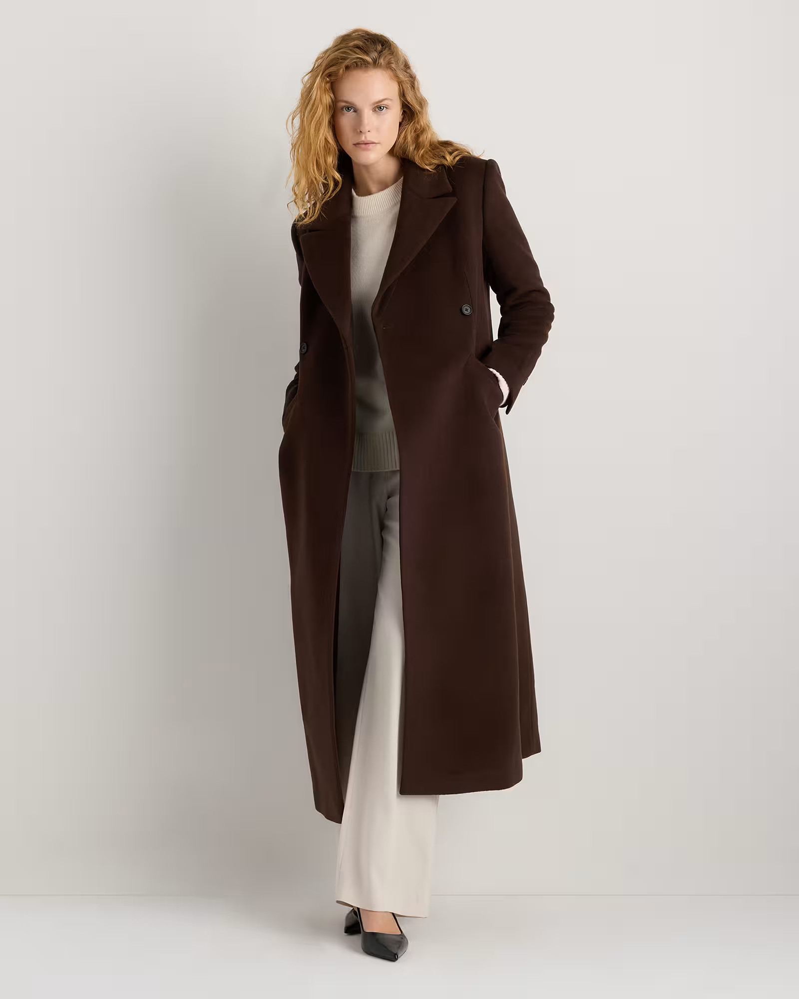 Wool Cashmere Tailored Coat | Quince