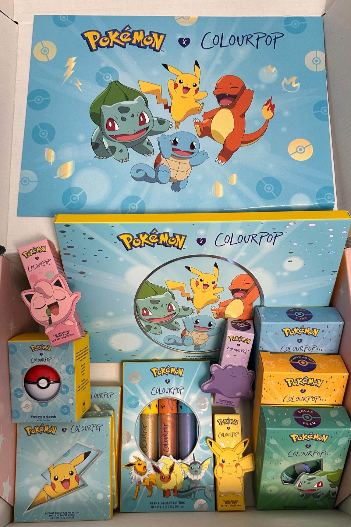 Gotta Catch ‘Em All! @pokemon x @colourpopcosmetics 

#colourpopme #colourpopcosmetics #pokemonxcolourpop #pokemon #pokemoncommunity #makeup #makeupunboxing #unboxing