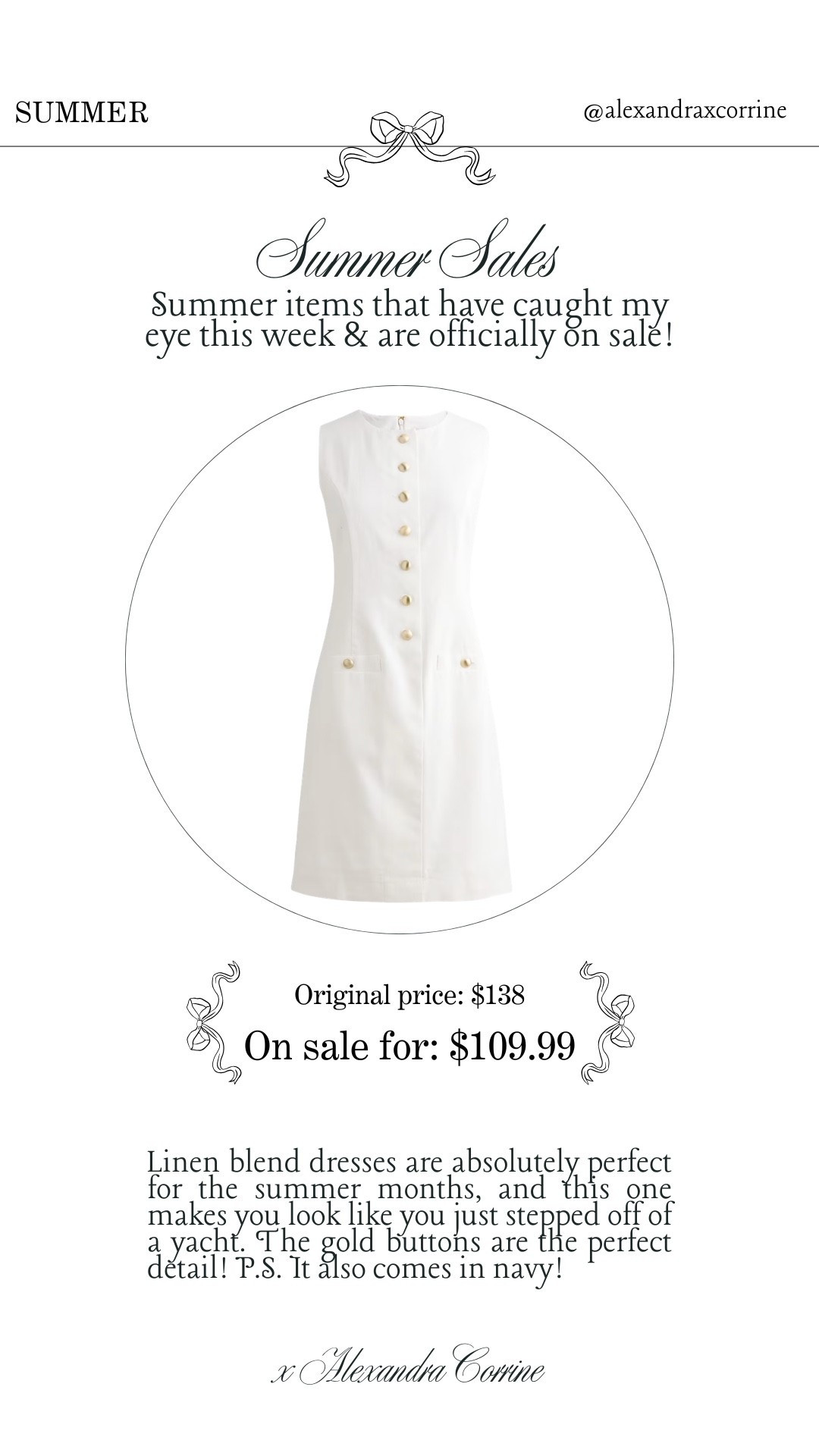 Summer sales 💳 Summer items that have caught my eye this week & are officially on sale!

Sale alert, Memorial Day sale, summer sale, women’s fashion, women’s coastal style, chic coastal, navy blue, linen, dress, old money

#LTKSeasonal #LTKSaleAlert