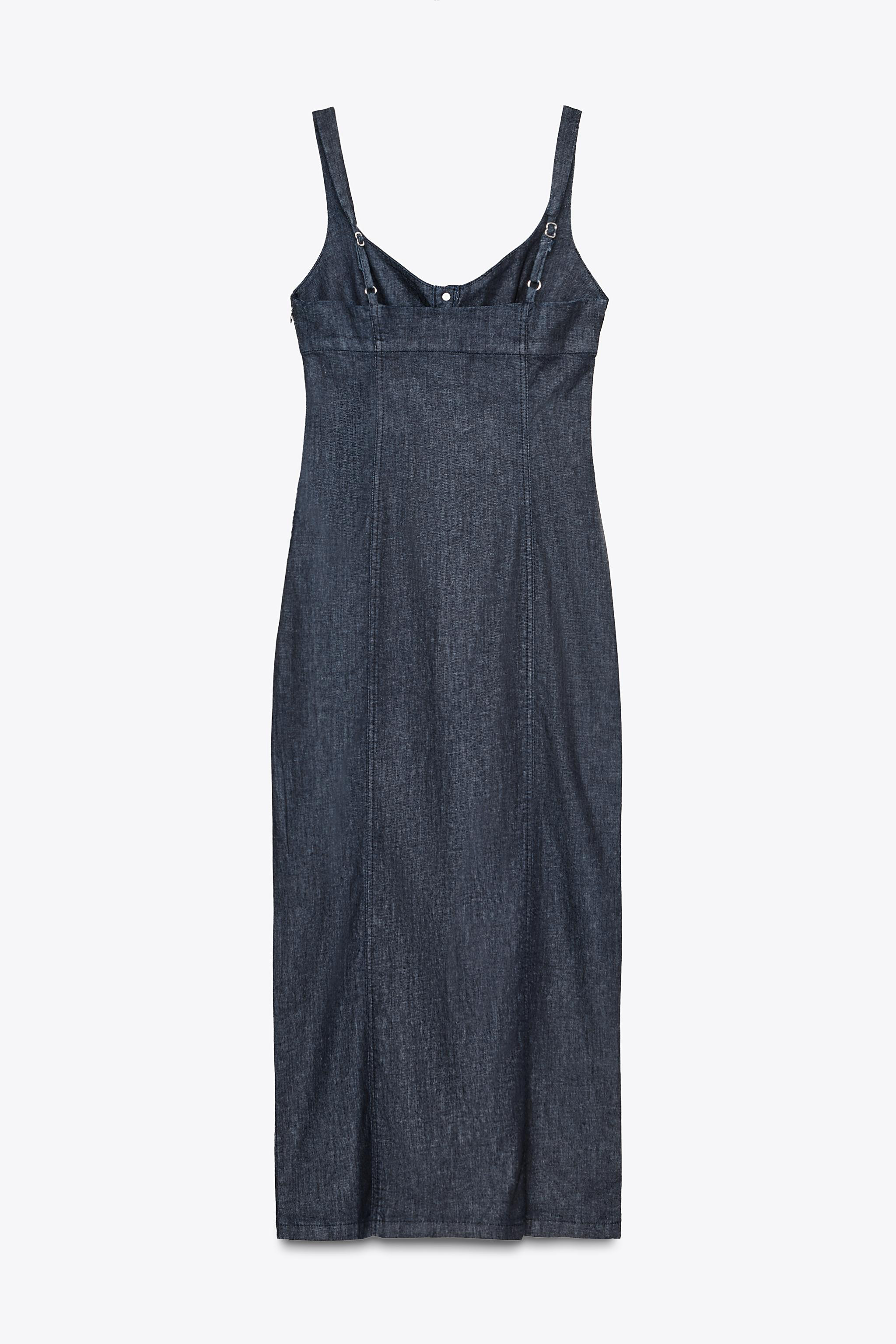 Z1975 STRAPPY DENIM MIDI DRESS | Zara US