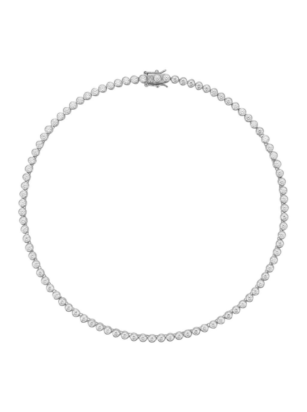 JAMES BEZEL, 3MM LAB WHITE SAPPHIRE SILVER RIVIÈRE NECKLACE | Dorsey