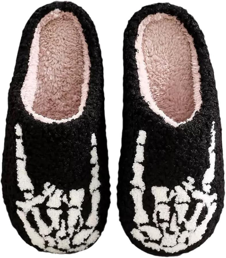 Unisex Halloween Slippers Spooky Ghost Slippers Cute Cozy Warm Plush Slip-On House Indoor and Out... | Amazon (US)