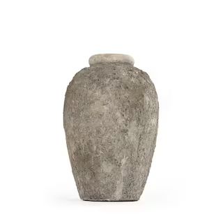 Zentique Stone-like Grey Small Decorative Vase 8383S A717 - The Home Depot | The Home Depot