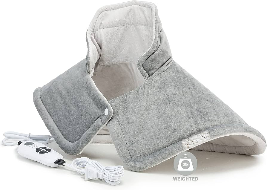 Weighted Heating Pad - Pads for Neck and Shoulders,2lb Large Electric Heated Neck Shoulder,for Ba... | Amazon (US)