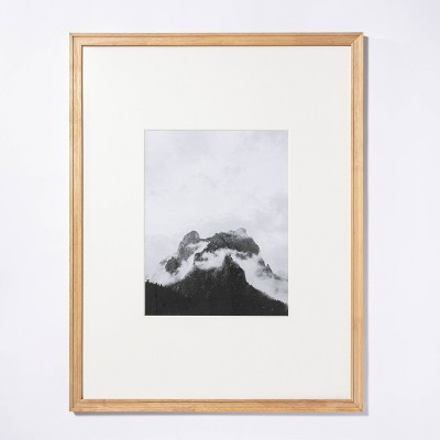 20" x 26" Matted to 11" x 14" Gallery Frame Natural Wood - Threshold™ designed with Studio McGee: Modern Beveled Mat | Target