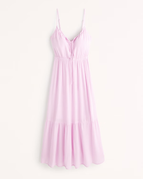 Women's Easy Waist Midaxi Dress | Women's Dresses & Jumpsuits | Abercrombie.com | Abercrombie & Fitch (US)
