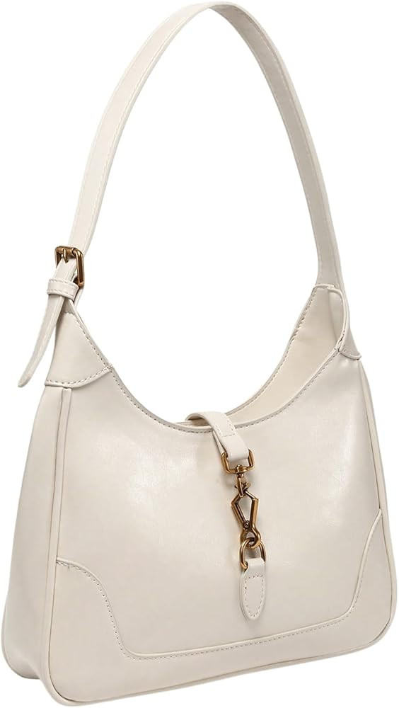 OYOANGLE Women's PU Leather Shoulder Bags Clasp Zipper Top Handle Handbags Adjustable Strap Vinta... | Amazon (US)