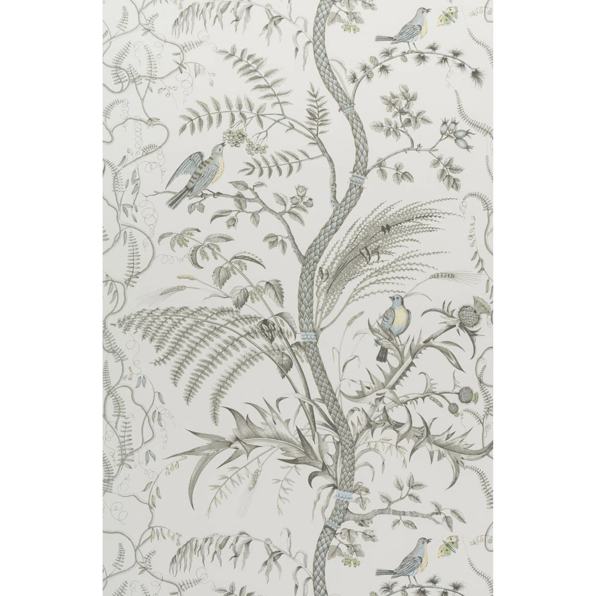 Bird and Thistle 30' L x 27" W Wallpaper Roll | Perigold