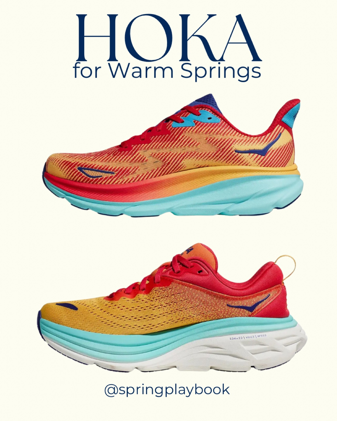 Hoka for Warm Springs - Clifton 9 & Bondi 8. Multiple retailers & additional colors linked. 

#createdcolorful #createdcolorfulspring #hocspring #tcispring #pcaspring #lightspring #warmspring #truespring #brightspring #clearspring #paintboxspring #bluespring

#LTKstyletip #LTKActive #LTKfitness