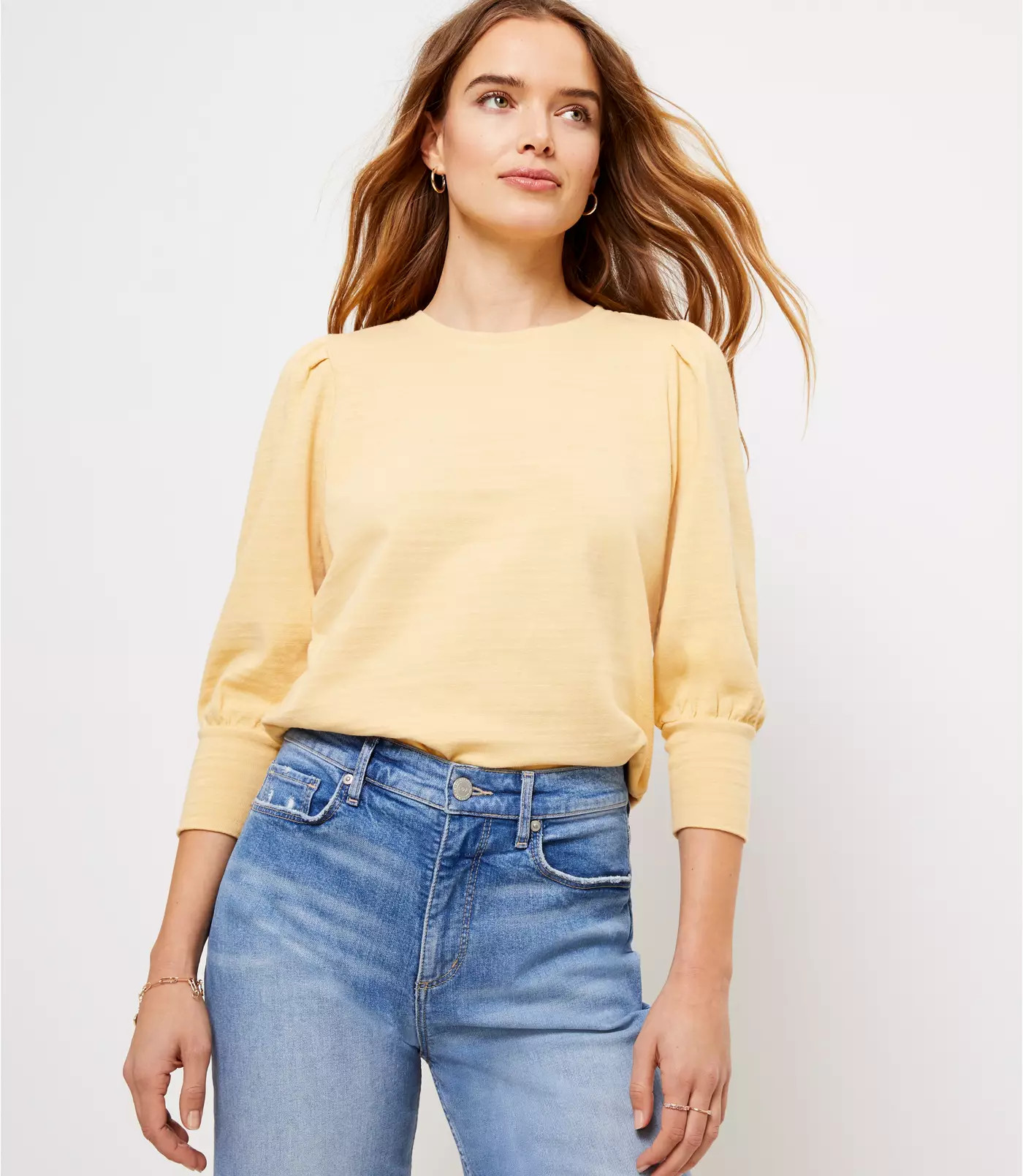 Puff Shoulder Top | LOFT | LOFT
