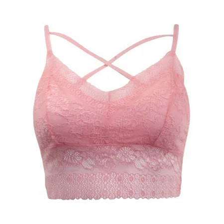 Blush Pink Bralette With Front Detail Size Medium | Walmart (US)