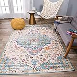 Rugshop Vintage Traditional Bohemian Area Rug 5' x 7' Blue | Amazon (US)