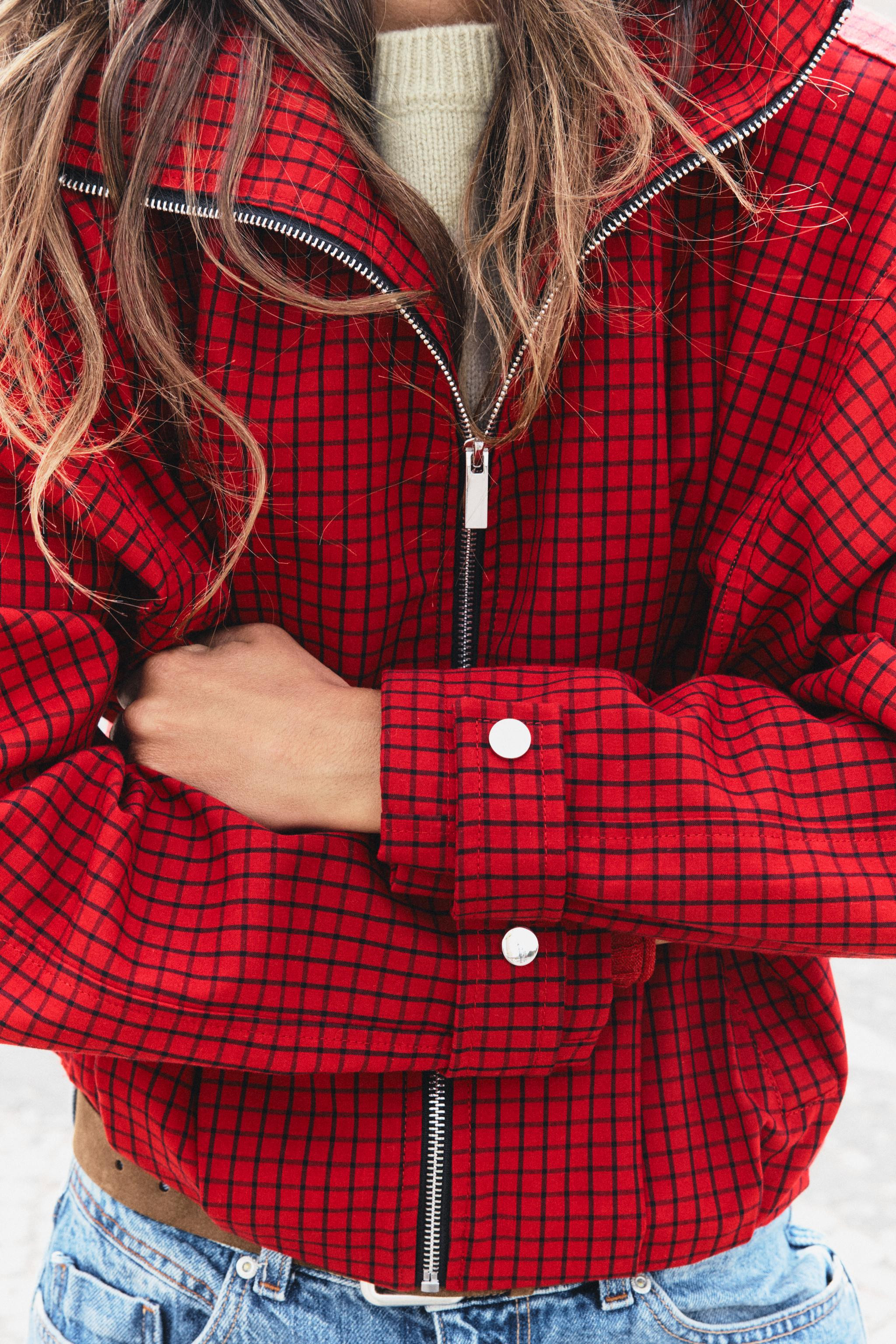 PLAID BOMBER JACKET | Zara Canada