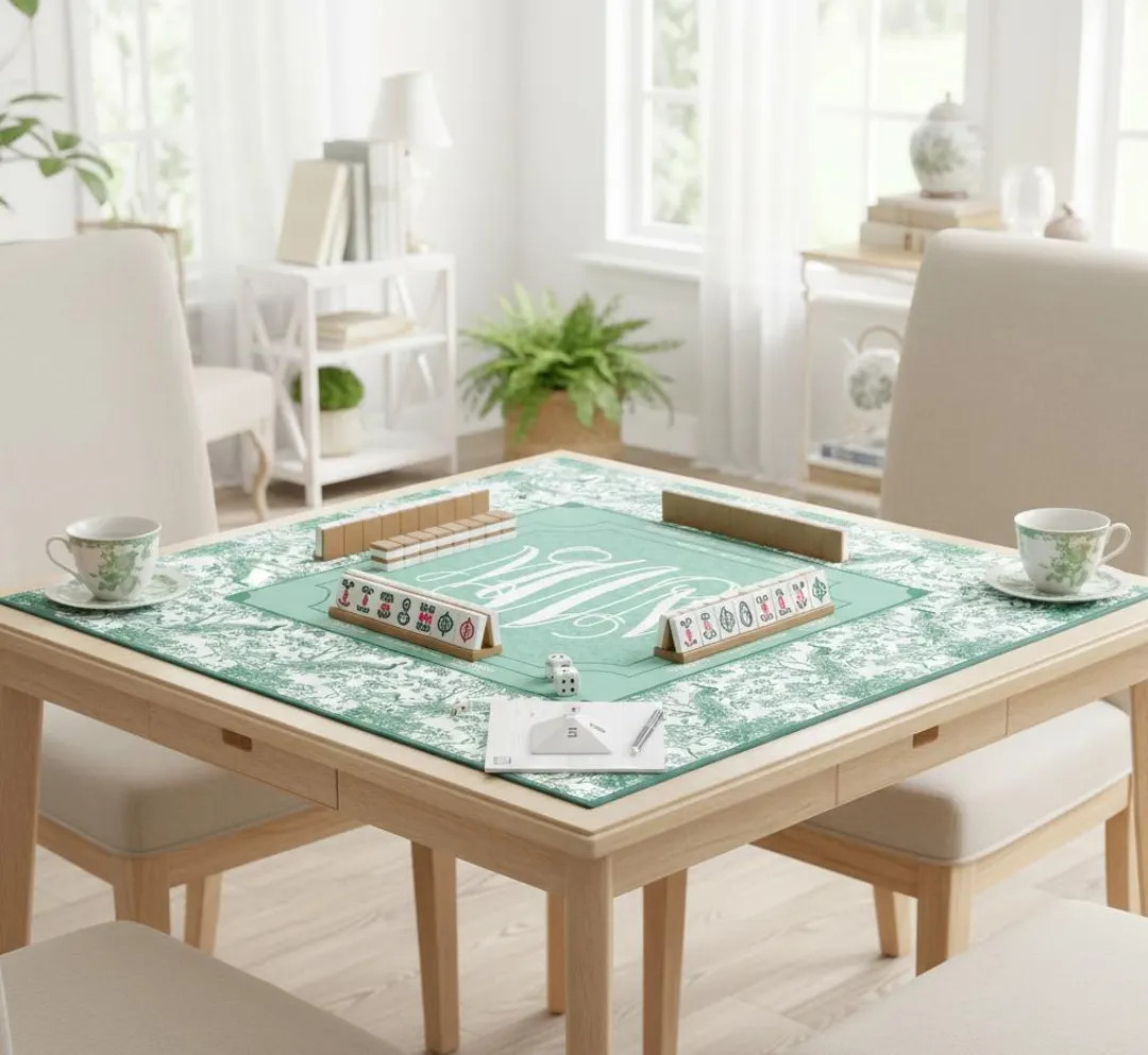 Chinoiserie Peacock Toile Mahjong Mat – Custom Monogrammed Table Cover - Etsy | Etsy (US)