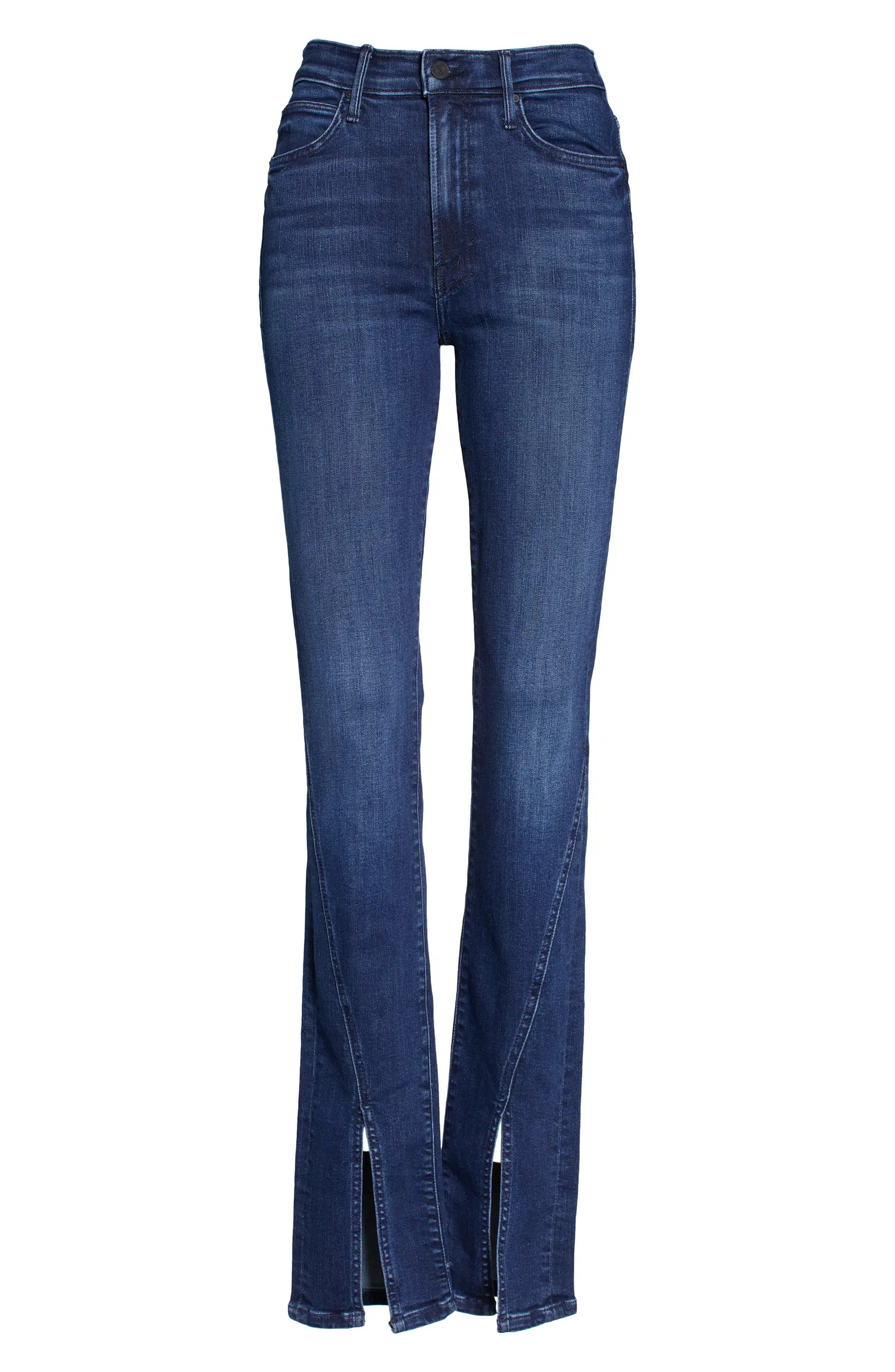 MOTHER The Rascal Sliced Up High Waist Slit Hem Jeans | Nordstrom | Nordstrom