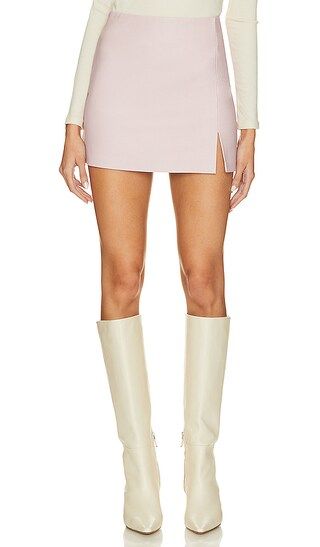 Cam Faux Leather Skirt in Light Orchid | Revolve Clothing (Global)