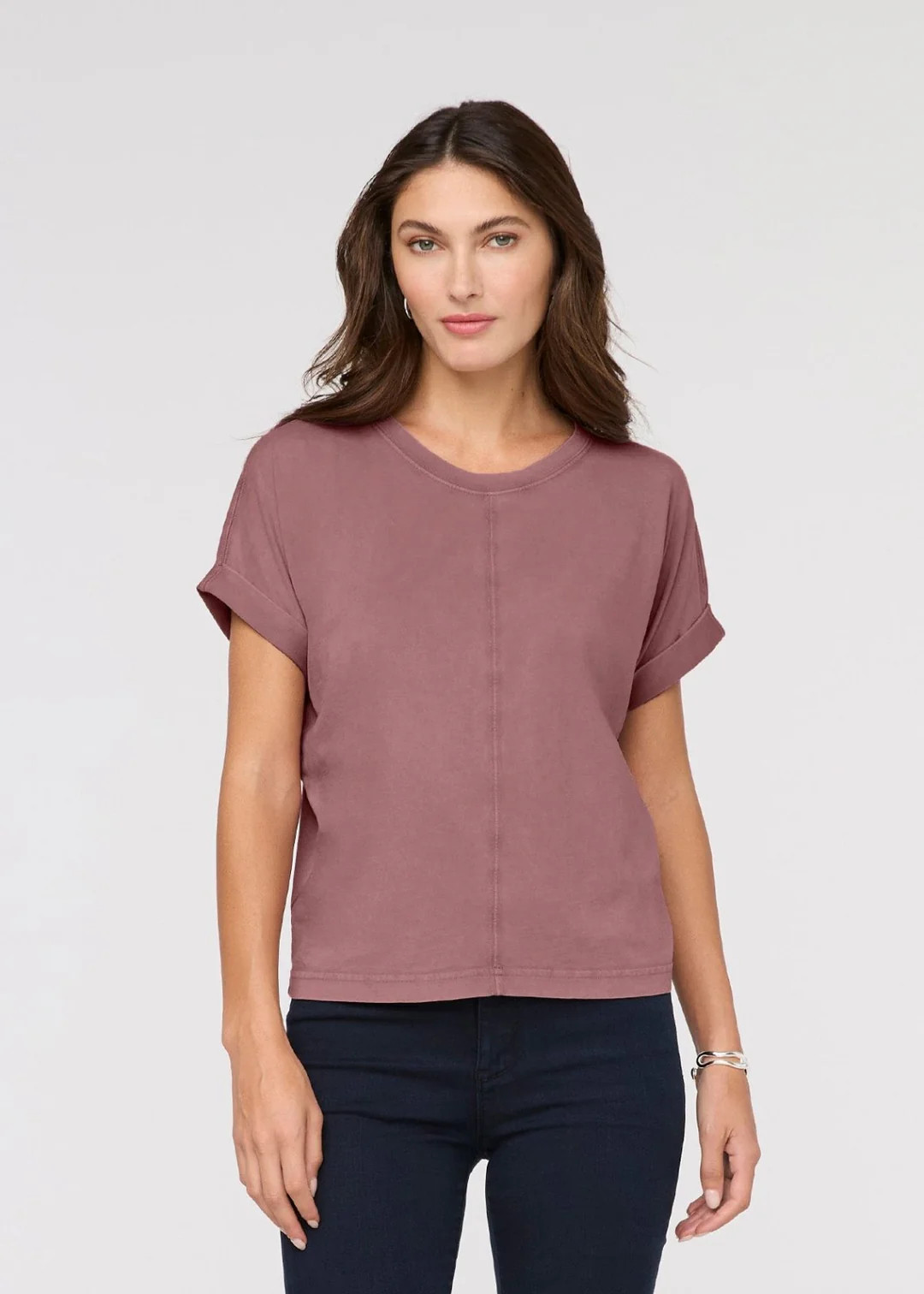 PurePima Dolman Tee - Washed Mauve | DUER
